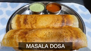 Masala Dosa + Aloo Baji + Coconut Chutney || Dose Recipe