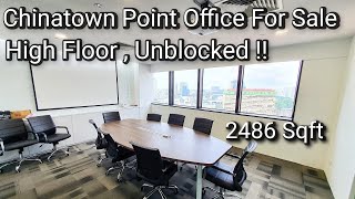 Chinatown Point Office For Sale !!      High Floor Unblocked View !! 2486 Sqft