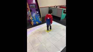 Dancing game at Chuck E. Cheese