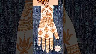 Henna scraping ASMR || Latest peacock 🦚 design for back hands || #viral #tiktok #asmr #shorts