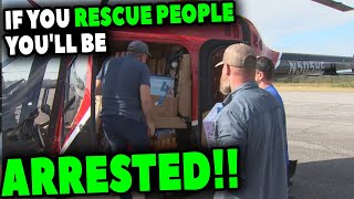 COPS & Fire Chief THREATEN Hurricane Rescue Workers with ARREST