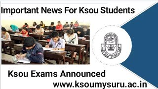 Very important news for all Ksou students the exams  have been announced