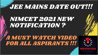 # nimcet #mca JEE MAINS 2021 Dates | Nimcet 2021 New Notification | Expected date | How to revise?