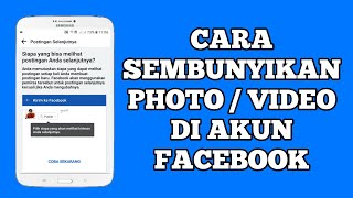 cara menyembunyikan foto di facebook 2022