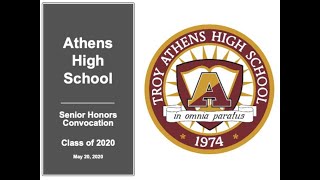 Athens Senior Honors Convocation 2020