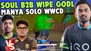 iQOOSouL Back To Back Wipe GodL 😳 SouL Manya Solo WWCD ✅ Nakul 1v4 🔥 Team SouL 🚀