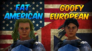 A FAT AMERICAN and GOOFY EUROPEAN DUO MTS 3 MAN on ARK!