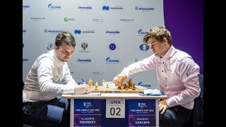 Potpuna paraliza rivala: Vladimir Fedoseev - Magnus Carlsen, World Cup 2021.