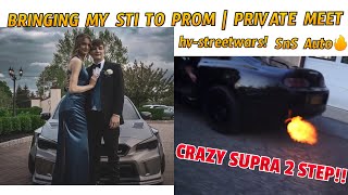 BRINGING MY WIDEBODY STI TO PROM  |  HV STREETWARS PRIVATE MEET! SUPRA 2 STEP!!🔥🔥