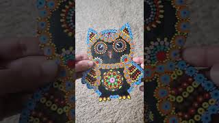 Revealing the Owl Dot Mandala | Dot Mandala artwork