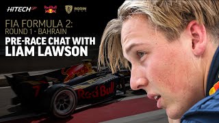 Liam Lawson: 30 sec, Pre-race chat with F2 Red Bull Junior Driver