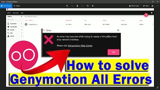 virtualbox host-only network error solve | Error Unable To Start Virtualbox Genymotion Error FIX