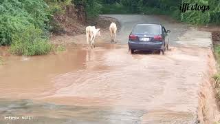 River in Flood # River crossing Road # floody rains #foryou