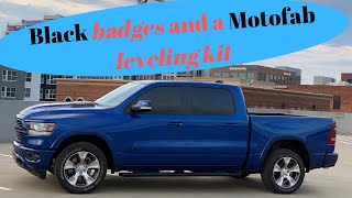 2019 Ram 1500 Black Rebadge and Motofab Leveling Kit