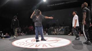 Free Spirit Festival 2019 Championship //Evion & Franky Dee vs Miracle & P Dog // Hip Hop - 1/2