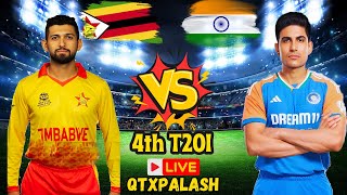 India Vs Zimbabwe - Ind Vs Zim  - 4th T20 - Live Match - Cricket Game Live #shorts #shortsfeed