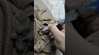 Relief clay modeling #shorts #ytshorts #art #sculpture #clay #clayart #sculpture