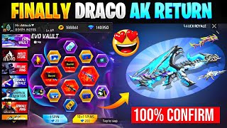 Finally Draco Ak Return In Evo Vault 🥳🤯 | Evo Vault Event Next Evo Gun | Free fire New Event