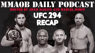 UFC 294: Makhachev vs. Volkanovski 2 Recap MMAOB Daily Podcast For October 22nd