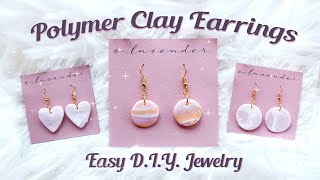 Easy D.I.Y. Jewelry | Beginner friendly polymer clay earrings