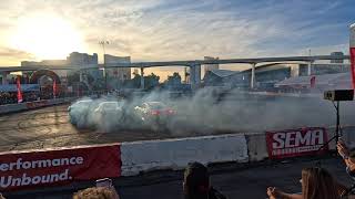 RTR Mustang Drifting 3 wide @ Sema  2024