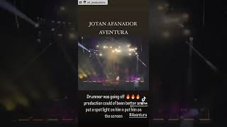 Aventura concert Sacramento Drum Solo Jotan Afanador  #aventura #cerrandociclos #romeosantos #drums