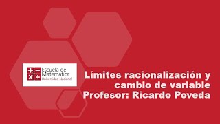 Límites racionalización y cambio de variable