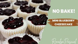 Mini Blueberry Cheesecake (No bake, No steam, Quick and Easy Recipe)