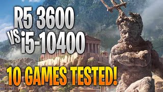 Ryzen 5 3600 vs Intel i5-10400 | 10 Game Benchmark Test and Gameplay