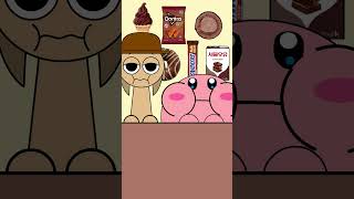 KIRBY VS TAN INCREDIBOX SPRUNKI | CHOCOLATE EMOTICON MUKBANG