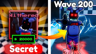 LOS ANIMATRONICOS SECRET ESTAN MUY OP! | (Five Nights TD) Roblox