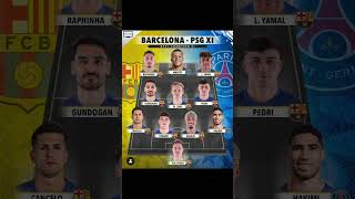 Barcelona - PSG XI best combined XI!!#shorts