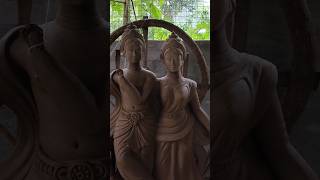 radha Krishna murti making