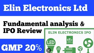 Elin Electronics IPO 🟢Elin Electronics IPO  Review🟢Latest gmp🟢 Fundamental analysis🔴 Target🎯