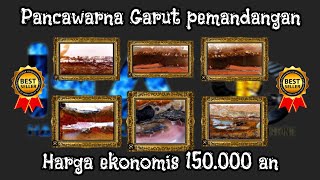 Batu Akik Pancawarna Garut motif gambar pemandangan dengan harga ekonomis