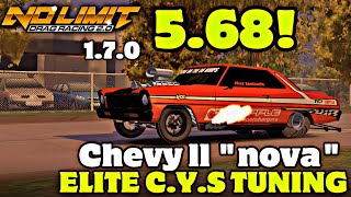 5.68! Chevy Nova ll tune. No limit 2.(1.7.0) Fastest tune!