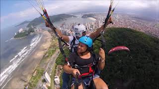 RAQUEL VOANDO DE PARAPENTE EM SÃO VICENTE