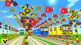 railway railroad crossing trains Minecraft 【踏切アニメ】まとめ003