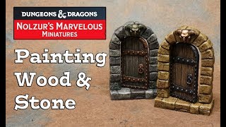 Painting Wood & Stone on Miniatures - Castle & Dungeon Doors