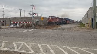 CPKC 8175, 4577, 9713 at Alliston Ontario.