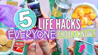 5 LIFE HACKS EVERYONE SHOULD KNOW!! | Spring LIFE HACKS 2017