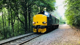 Ex Drs 37 nos 37612 growls along ex woodhead line on route learning to deepcar