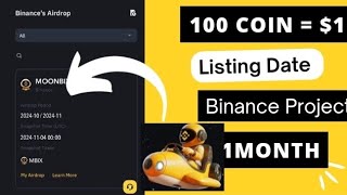 Binance Project MOONBIX Airdrop Date Conform Offical announcement | Big Airdrop In the world