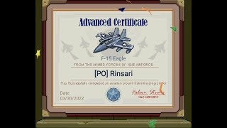 1945 Air Force F-15 Eagle Advanced Certificate