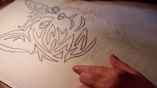 Batik Kitty Cat, Part 1 - Drawing The Design