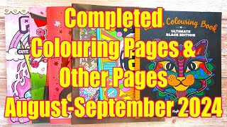 August & September 2024 Completed Colouring Pages & Projects + Hashtag Event Entries!