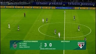 PES 21 Brasileirão 2023 Atlético Mineiro X São Paulo