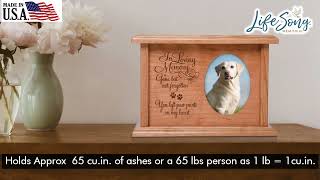 Lifesong Milestones 2x3 Photo Cherry Cremation Urn Box for Pet Ashes In loving Memory_76758