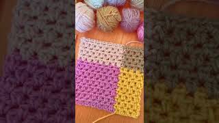 My latest squares project - the story so far #shorts #crochet #crochetblanket #crochetsquare