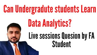 What undergraduate should learn ahead? can  FA student be data analytics professional